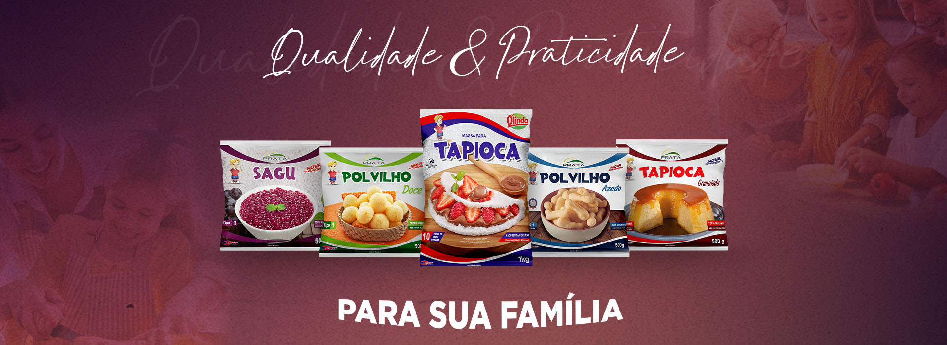 Qualidade e praticidade Incol para sua família — polvilho doce, azedo, sagu e massa para tapioca